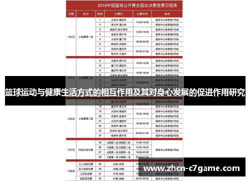 篮球运动与健康生活方式的相互作用及其对身心发展的促进作用研究